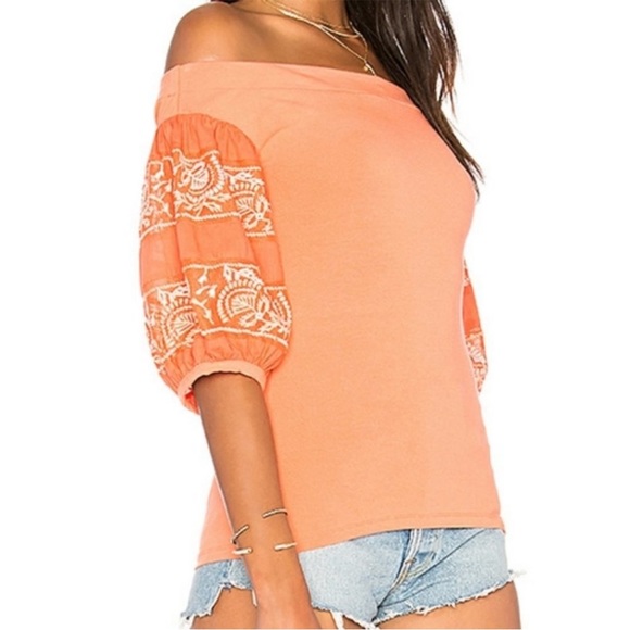 Free People rock with it off-the-shoulder top - Picture 3 of 5